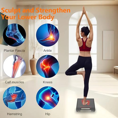 Slant Board for Calf Stretching, Steel Squat Wedge Hold Up to 650LBS | 5-Level Adjustable, Textured Non-Slip Layer, Anti-Slip Feet, Foldable and Portable, Weightlifting, Heel Elevated Squats