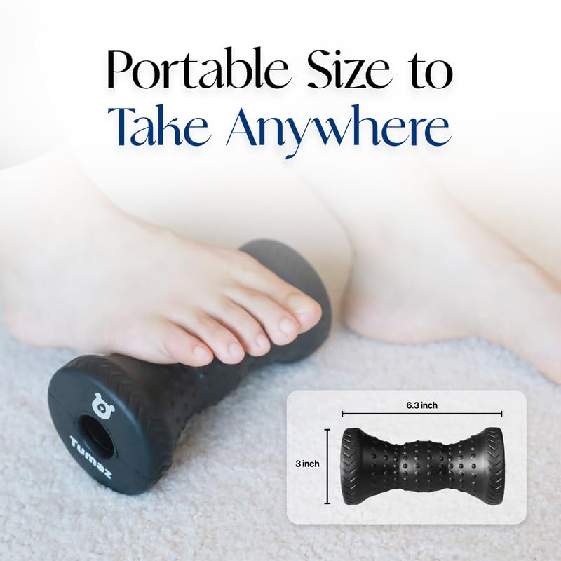Tumaz Foot Roller for Deep Tissue Massage & Reflexology - color: Black