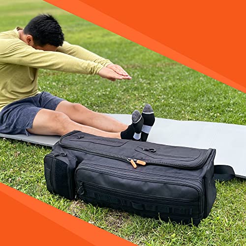 Fitdom Yoga Mat Bag for Women & Men, Large Yoga Gym Duffle with Mat Holder | Expandable Pocket Fits 2 Yoga Blocks with Spacious Storage & Multiple Pockets for Yoga Mats, Pilates, Gym & Workout Gear