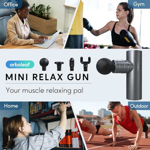 arboleaf Mini Massage Gun Deep Tissue, Portable Percussion Muscle Massager - color: Medium Gray