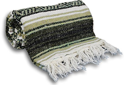YogaAccessories Traditional Mexican Yoga Blanket - color: Light Brown