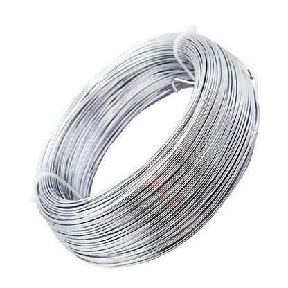INSPIRELLE 18 Gauge Silver Aluminum Craft Wire Bendable Metal Wire | 377 Feet for Jewelry Craft Making - color: Silver, size: 18 Guage (1.0mm)