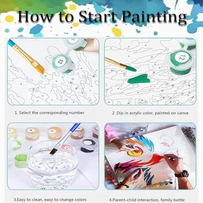 Paint by Numbers Kit for Adults,Raccoon DIY Paint by Number With Frame | Paint by Number for Beginner,Adult Paint by Number,HD Color Canvas,DIY Tool Kits,Stress Relief Craft,Great Gift,10X10 inch - color: MT6133