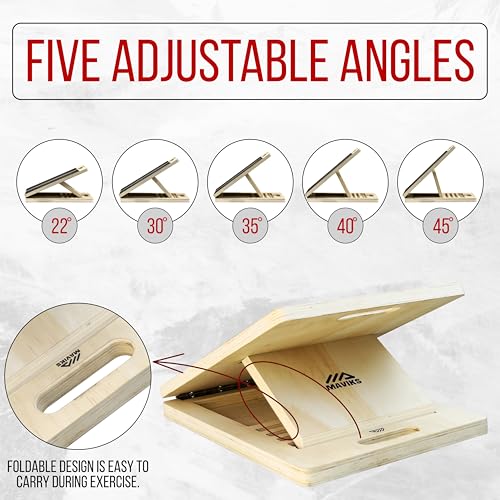 Professional Adjustable Calf Stretcher Slant Board for Squats for Ankle and Achilles Stretching, Posture Wooden Slant Board for Calf Stretching, Squat Wedge for Physical therapy & Exercise - color: Portable Full-Coverage