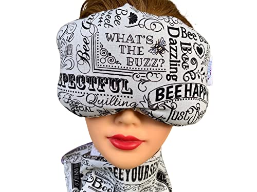 Eye Mask Lavender Eucalyptus, Sinus, Herbal Pack, Hot Cold Pack, Heat Wrap,Organic, Flax Seed, Microwave Therapy, Sleep Mask, Yoga Meditation Eye Pillow, Be Words