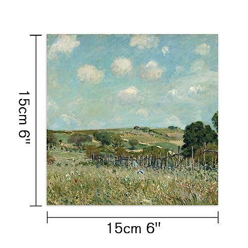 Scrapbook Paper, 24 Sheets 6"×6" 160gsm Single-Sided Patterned Cardstock | Vintage Decopodge Scrapbook Supplies, Junk Journal Decorative Crafts DIY Album Card Making Art Journaling.Famous Paintings - color: 24 sheets-famous paintings