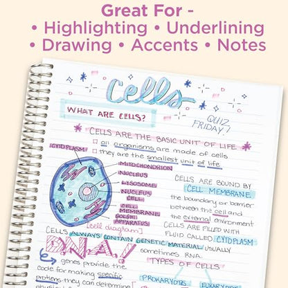 Zebra Pen MILDLINER No Bleed Highlighter, Warm Colors, Dual Tip, 5-Pack - color: Warm