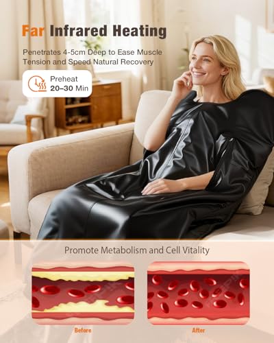 Infrared Sauna Blanket for Relaxation & Self-Care, Full Body Heat Therapy