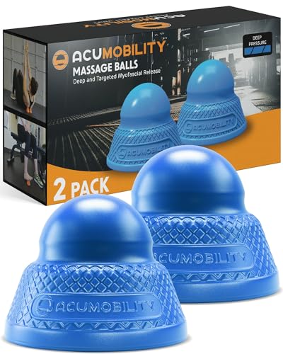 Acumobility Massage Ball Roller 2 Pack - Trigger Point - Massage Balls - color: Blue