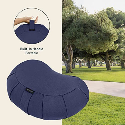 Retrospec Sedona Meditation Cushion, Buckwheat Pillow, Meditation Pillow - color: Midnight, size: 1 Count (Pack of 1)