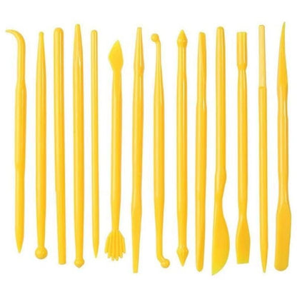 18Pcs Clay Sculpting Tool Set, Yellow Plastic Modeling Tools & Black Dual-Ended Ball Stylus Tools, Professional Pottery Carving Kit for Air Dry Clay, Polymer Clay, Ceramic & DIY Crafts - color: yellow
