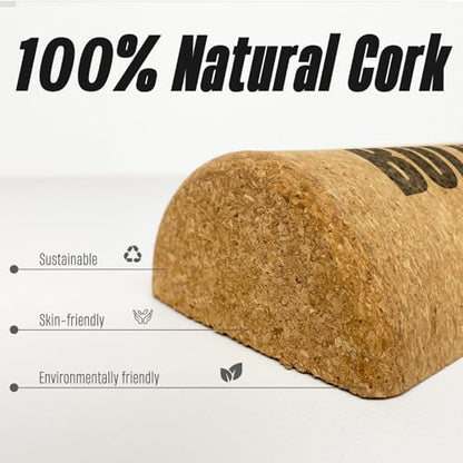 2026 NEW Balance Board Cork Half Roller Kit | Foot Balance Trainer & Ankle Strengthener for Stretch Massage Fascia Release | Cork Massage Ball Roller Resistance Bands | Portable Balance Training Set for Home Gym