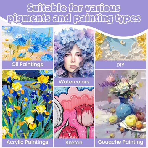 ESRICH Stretched Canvas for Painting, 3 Pack 8x10 Canvas Value Pack, Primed Acid-Free Cotton Blank Canvas, Paint Canvases for Oil & Acrylic Paint. - size: 8x10in