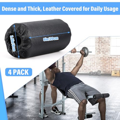Hollowfly 4 Pcs Foam Foot Pads Foam Roller Pad Replacement for Weight Bench Inversion Table and Gym Exercise Equipments(8 x 3.5 x 0.8 Inches) - size: 8 x 3.5 x 0.8 Inch