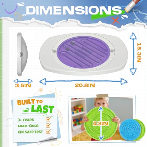 Balance Board Maze for Kids Sensory Training - 20" Wobble Board to Develop Coordination & Reduce Screen Time - 3 Difficulty Levels for More Fun - Maximum Load 130lbs - Meaningful Gift for Children