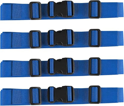 MAGARROW 1.5" Utility Luggage Straps with Buckle Adjustable, 4-Pack (Blue, 1.5 in x 4.5 ft) - color: BLUE, size: 1.5 in x 4.5 ft