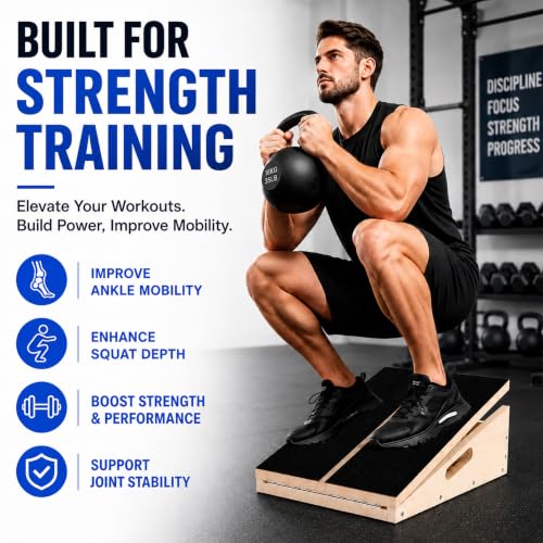 Professional Slant Board, Adjustable Incline Board and Calf Stretcher, Slant Board for Calf Stretching, Calf Stretcher Slant Board