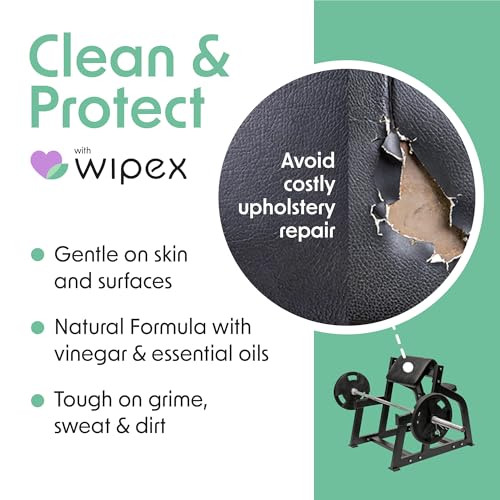 Wipex Yoga Mat Cleaner Wipes, EWG Verified, 400 Ct Plant-Based Lemongrass, Eucalyptus & Vinegar Wipes for Gym & Fitness Equipment & All Purpose Gym Cleaning - Safe for Peloton Bikes & Treadmills - size: 400 Count (Pack of 1), style: Bucket: Lemongrass