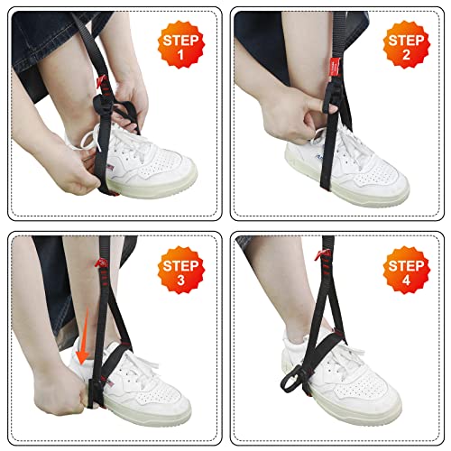 NewDoar Foot Ascender Loop for Climbing Tree Arborist - color: Black Red
