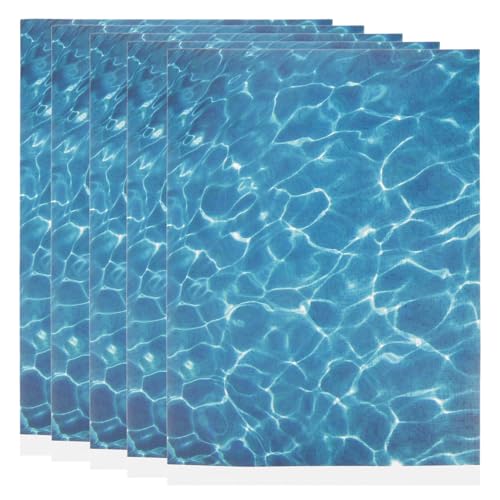 Garneck 5pcs Artificial Water Effect Sheet Self Adhesive - Fake Ocean Lake & River Scenery Effect Stream Pattern Sticker for Miniature Train Village Model Diorama Dollhouse Landscape DIY Decoration