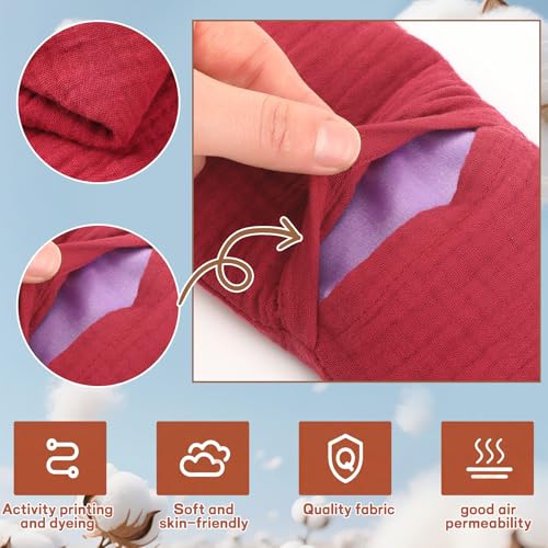 6 Pack Soft Cotton Eye Pillow Case Gauze Removable Unscented Eye Pillow Cover 9.06 x 4.53 Inches for Yoga Relaxation Sleeping Meditation Spa Migraine Relief Massage- Relaxing Colors