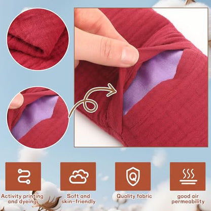 6 Pack Soft Cotton Eye Pillow Case Gauze Removable Unscented Eye Pillow Cover 9.06 x 4.53 Inches for Yoga Relaxation Sleeping Meditation Spa Migraine Relief Massage- Relaxing Colors