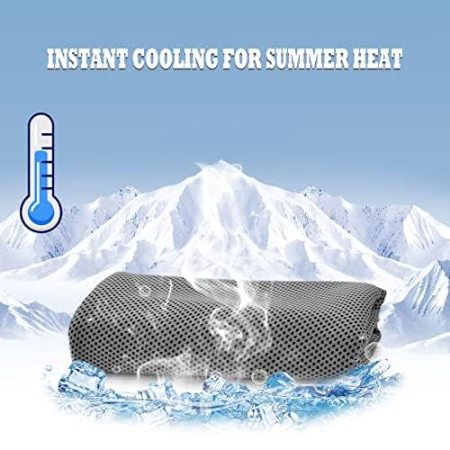 4 Pack Cooling Towels (40"x12") - Instant Cooling Reusable Microfiber Towels for Sports, Gym, Camping, Yoga, Fitness & More - color: 4 Packs Gray