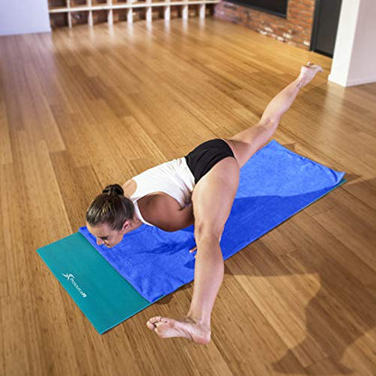 ProsourceFit Arida Yoga Mat Towel Super-Absorbent Microfiber 68-inch by 24-inch for Yoga, Pilates and Working Out (3 Color Options)