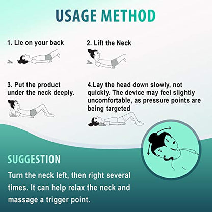 Trigger Point Pillow - Head and Neck Pain Relief Traction Device- Acupressure Support Relaxer for Tension Headache Relief, Improved Decompression and Muscle Relaxation