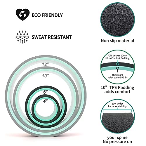 Yoga Wheel Set of 2, Upgraded 10MM Back Wheels for Pain Relief & Stretching - style: Set of 2
