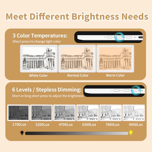 YINGWOND A4 Rechargeable Light Pad with Carry Bag,9000LUX Tracing Light Box Built-in 4000mAh Battery,Side Physical Buttons Magnetic Light Board for Diamond Painting Art Weeding Vinyl Drawing - style: Rechargeable A4 White with Bag