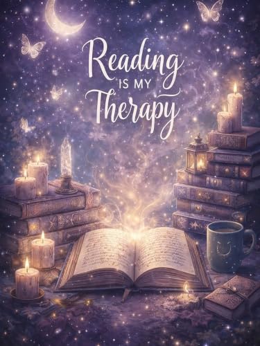 Diamond Art Kits for Adults,Diamond Art Painting Kits for Adults11.8x15.7in | Reading is My Therapy Stress Relief Full Round Drill Heartfelt Gift Strong Adhesive Wall Decor HD Canvas 11.8x15.7 in30x40 cm - color: Healing