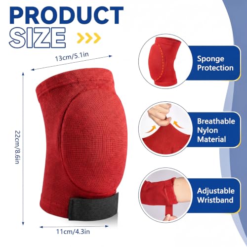1 Pairs Muay Thai Elbow Pads and Knee Pad,Red,XL - color: Red, size: XL
