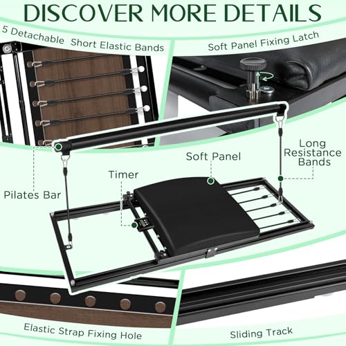 Pilates Board, Foldable Pilates Reformer Set