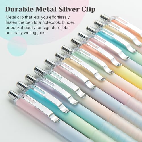 Aisibeiger Gel Pens Fine Point 0.7mm Black Ink Gel Pen Retractable Cute Pens for Smooth Writing School Office Supplies, Pack of 12 - color: 12-count