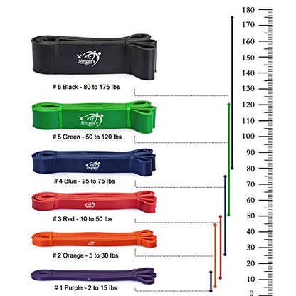 Fit Simplify Pull Up Assist Resistance Bands for Fitness, Physical Therapy, Stretching, Mobility and Exercise - color: Blue