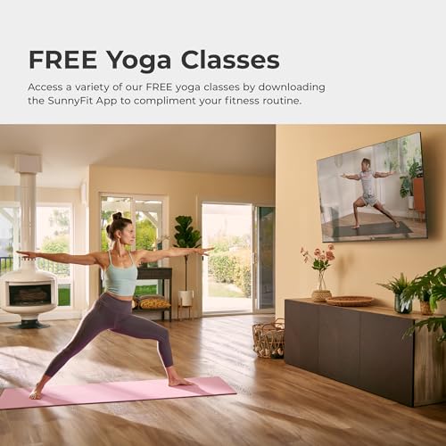 Sunny Health & Fitness Exercise Yoga Mats - Non-Slip Support for Home & Gym - color: Premium Pink
