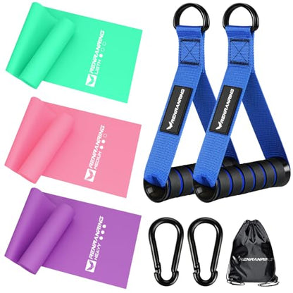 Resistance Bands and Exercise Handles, 4.9ft Exercise Bands for Physical Therapy, Stretch, Recovery, Pilates, Rehab, Strength Training Equipment
