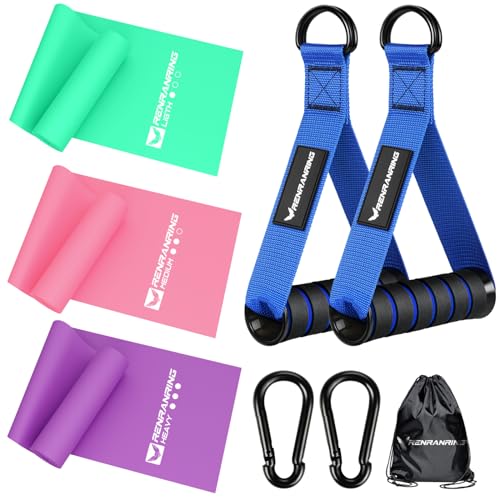 Resistance Bands and Exercise Handles, 4.9ft Exercise Bands for Physical Therapy, Stretch, Recovery, Pilates, Rehab, Strength Training Equipment
