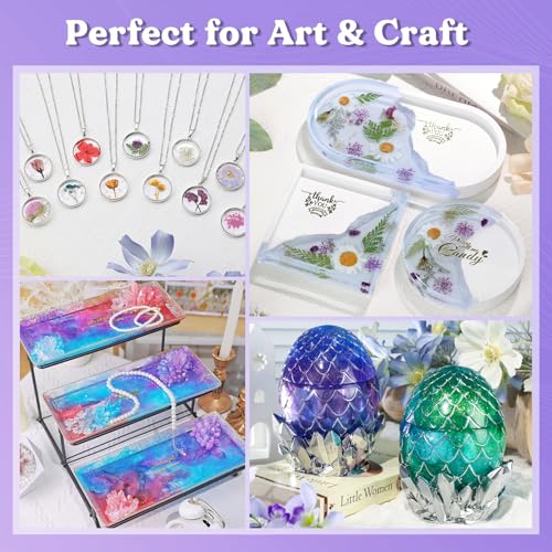 LET'S RESIN 1/2 Gallon Epoxy Resin,Crystal Clear Resin Epoxy Kit for Crafts | Bubble Free Casting Resin, 2 Part Resin and Hardener for DIY Art, Jewelry Making, Coasters, for Beginners & Pros - size: 64oz