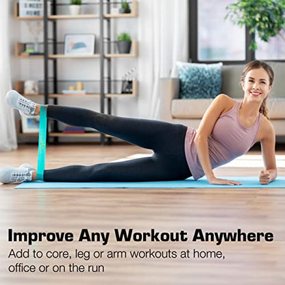 ProBody Pilates Loop Resistance Bands for Working Out, Set of 5 Exercise Bands Resistance, Workout Bands Resistance for Exercise, Small Physical Therapy Bands, 12" x 2"