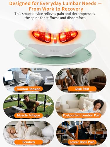 Smart Lower Back Massager with Soothing Warm Therapy & Air Traction – Spinal Decompression Device for Sciatica Relief, Lumbar Pressure & Stiffness - Ideal Gift for Parents & Loved Ones