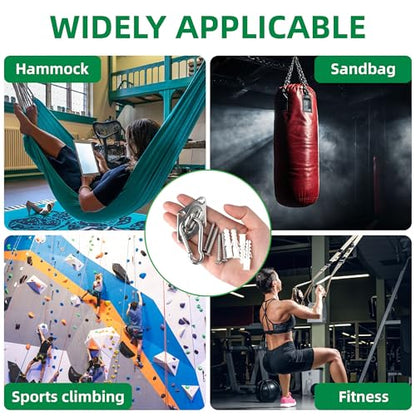 Wall Mount for Resistance Bands & Heavy Duty Hammock Hanging Kit - Workout Wall Anchor with Hook for Home Gym, Ceiling Swing, Yoga Straps and Suspension Training
