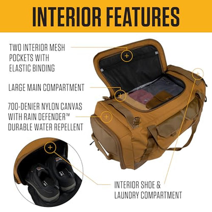 Carhartt Heavy Haul Utility Duffel Bag's, Water-Resistant Packable Bag for Jobsite, Gym, and Travel - color: Black, style: 55l
