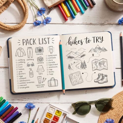 Sketch Book 5 x 5 Inch Navy Blue Hardcover Sketchbook Lay Flat Square Drawing Journal with Ribbon Bookmark Inner Pocket Acid Free Paper for Pencil Charcoal Pen Travel Art - color: Navy Blue