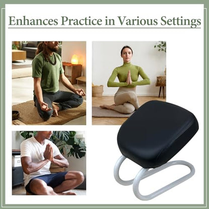 Kneeling Meditation Stool, Prayer Bench Adjustable Height, Portable Meditation Bench, for Studio Praying Prayer (Black C) - color: Black C