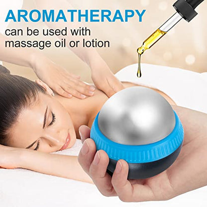Cryosphere Massage Roller Ball for Body Muscle Relief, Set of 2 | Cold Roller Massager for Back, Neck, Deep Tissue, Foot Plantar Fasciitis, Myofascial Release, Ice Therapy Ball