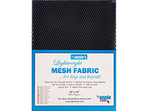 Annie SUP209-NAVY Lightweight Navy Mesh Fabric LTWT 18x54, 54 Inches - size: 54 Inches