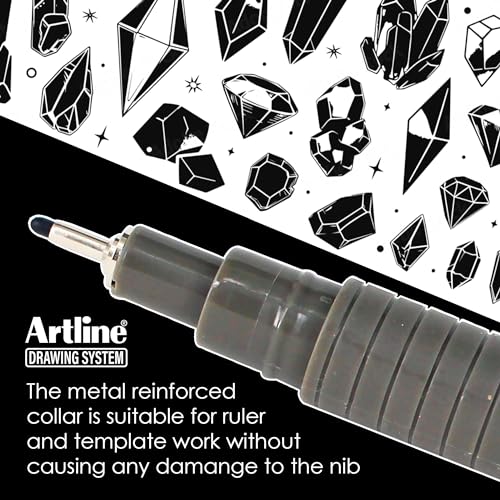 Artline 230 Drawing System Pens, Technical Drawing Pens For Drafting, Illustrating, and More, 0.1mm, 0.3mm, 0.5mm, and 0.7mm Fine Tips - Black, 4-Pack - style: 0.1, 0.3, 0.5, 0.7mm Nib Sizes | 4-Pack