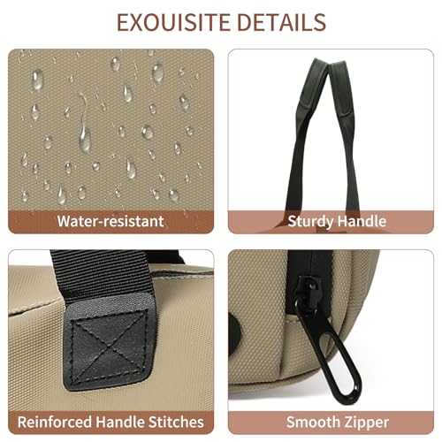 Handbag for Women Yoga Bag Large Capacity Yoga Pad Buckle with Shoe Compartment Water Bottle Sports Gym Bag Travel - color: B04-khaki